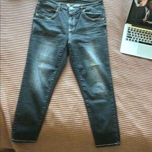 Universal Standard black wash crop jeans size 14